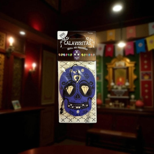 Calaveritas Sugar Skull Air Freshener in Fresh Flower Scent