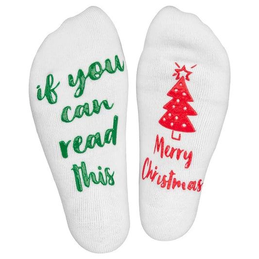 Haute Soiree Terry Merry Christmas Themed Indulgence Socks Clip Strip