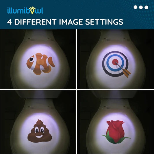 Illumibowl Motion Activated Toilet Night Light With Emoji Image Designs