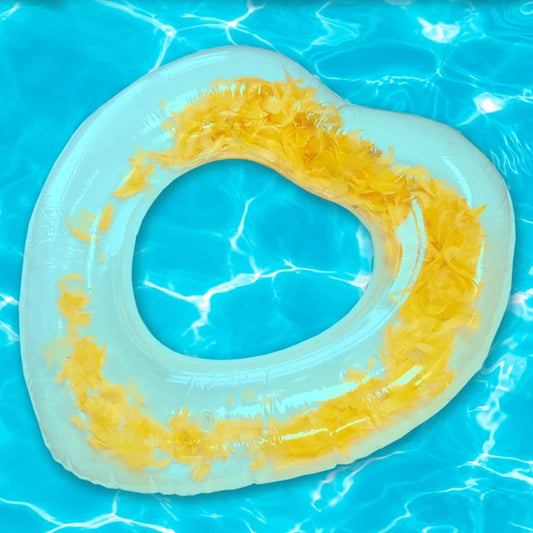 Sport & Fun Heart-Shaped Float Swim Ring With Feathers