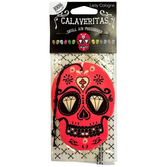 Calaveritas Sugar Skull Air Freshener in Ladies Perfume Scent