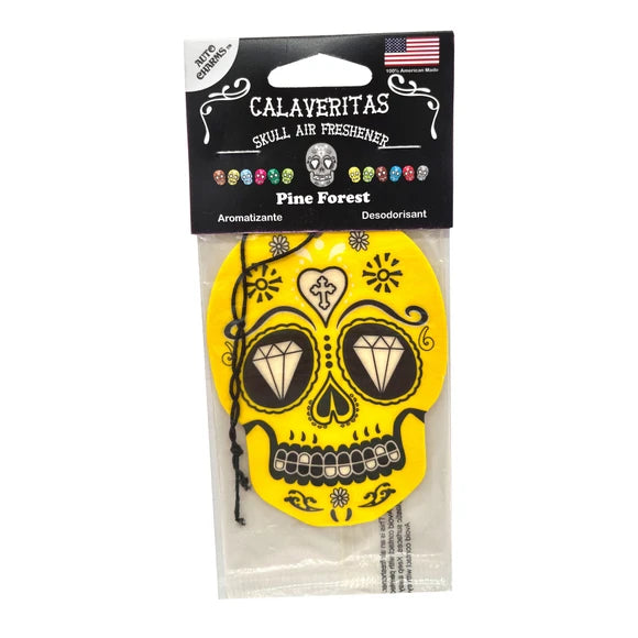 Calaveritas Sugar Skull Air Freshener in Pine Forest Scent