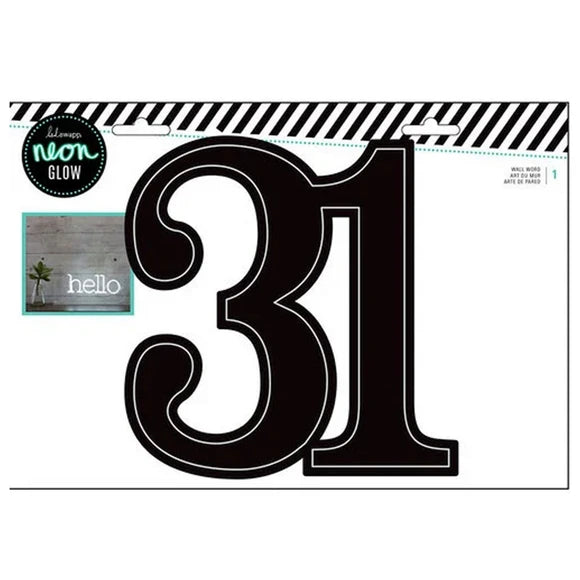 Halloween Party Prop 14" x 9.6" Black 31 Wall Art