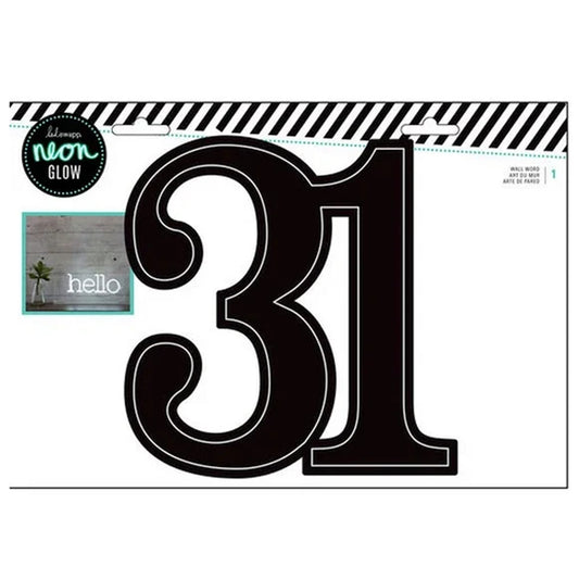 Halloween Party Prop 14" x 9.6" Black 31 Wall Art