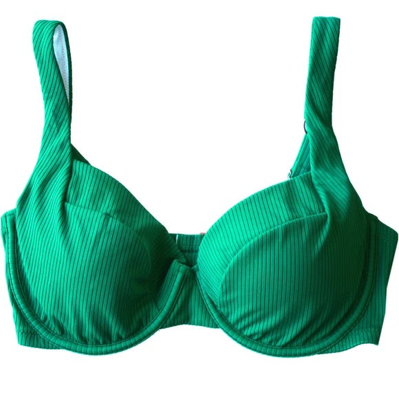 Womens Bathing Suit Top In Emerald Green