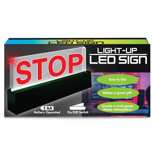 Light-Up LED Sign With Tabletop Base