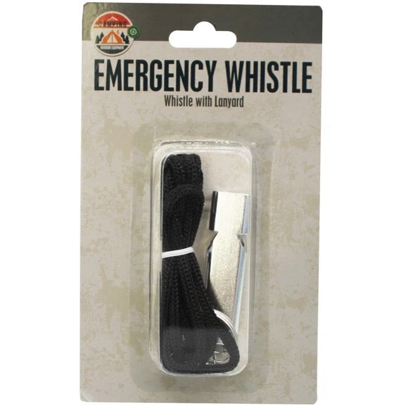 Emergency Whistle With Keychain And Black Lanyard