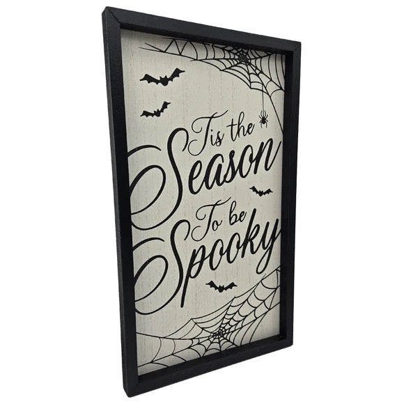 Tis the Season To Be Spooky Wooden Frame Wall Decor