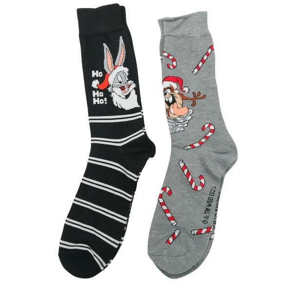 2 Pack Looney Tunes Ho Ho Ho Socks