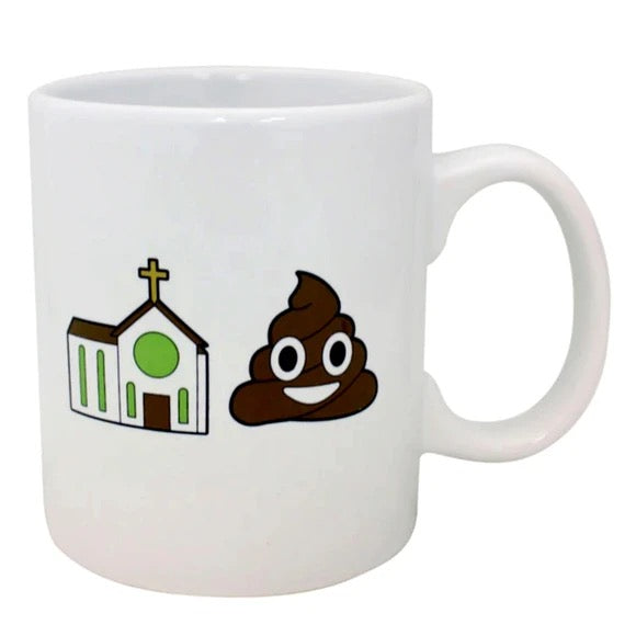 16 Oz. Ceramic Holy Shit Mug In White Gift Box