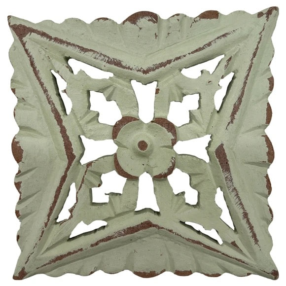 Artisan Market 4-Piece Sage Wood Coaster Set