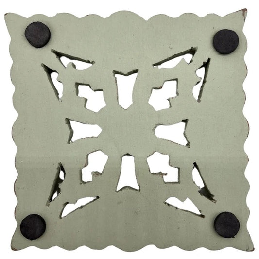 Artisan Market 4-Piece Sage Wood Coaster Set