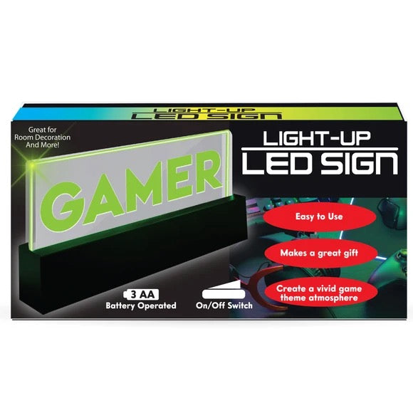 Light-Up LED Sign With Tabletop Base