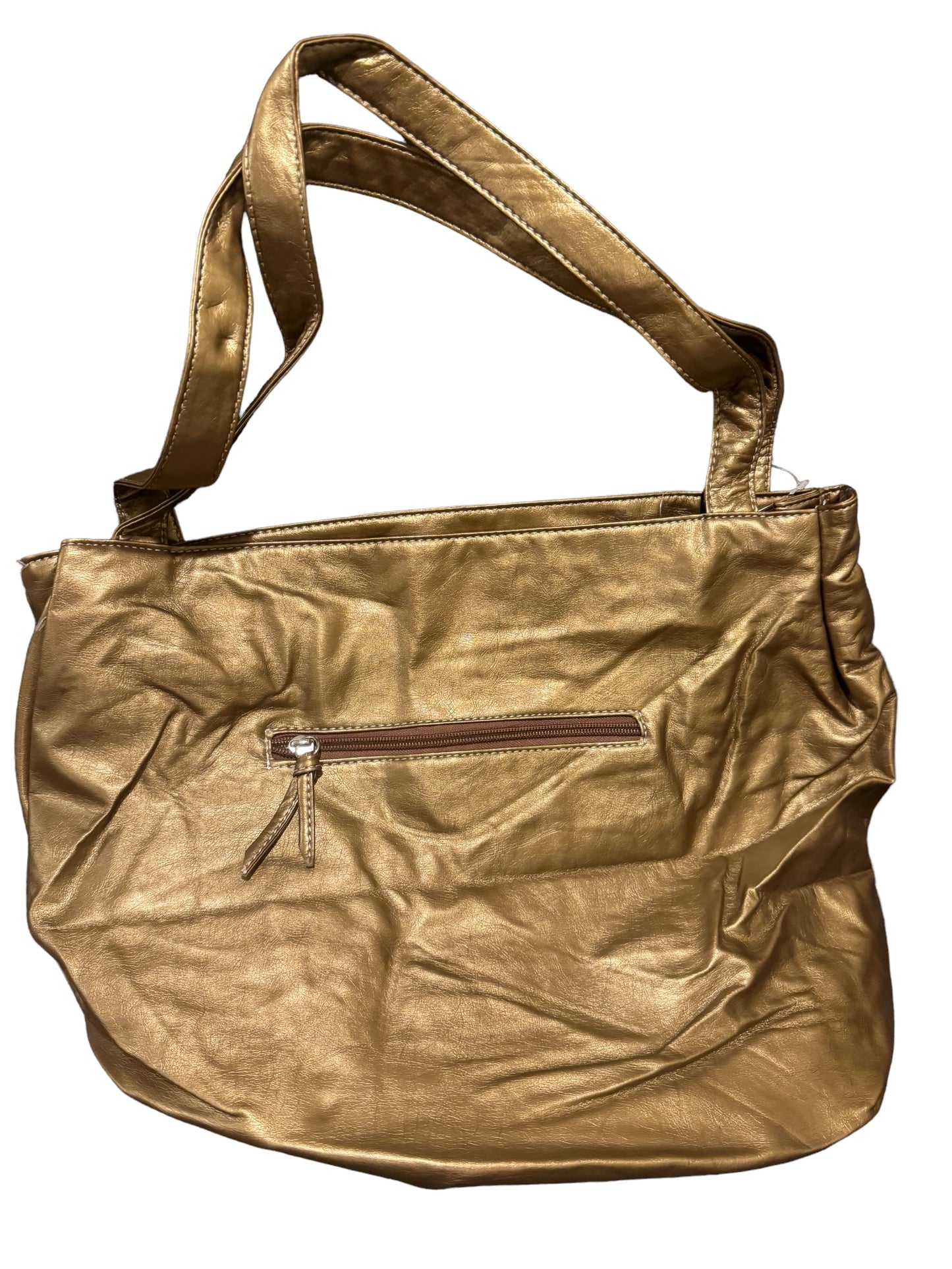 Large Gold & Brown Fun Colored Tote Bag - THIS IS A CLEARANCE ITEM!