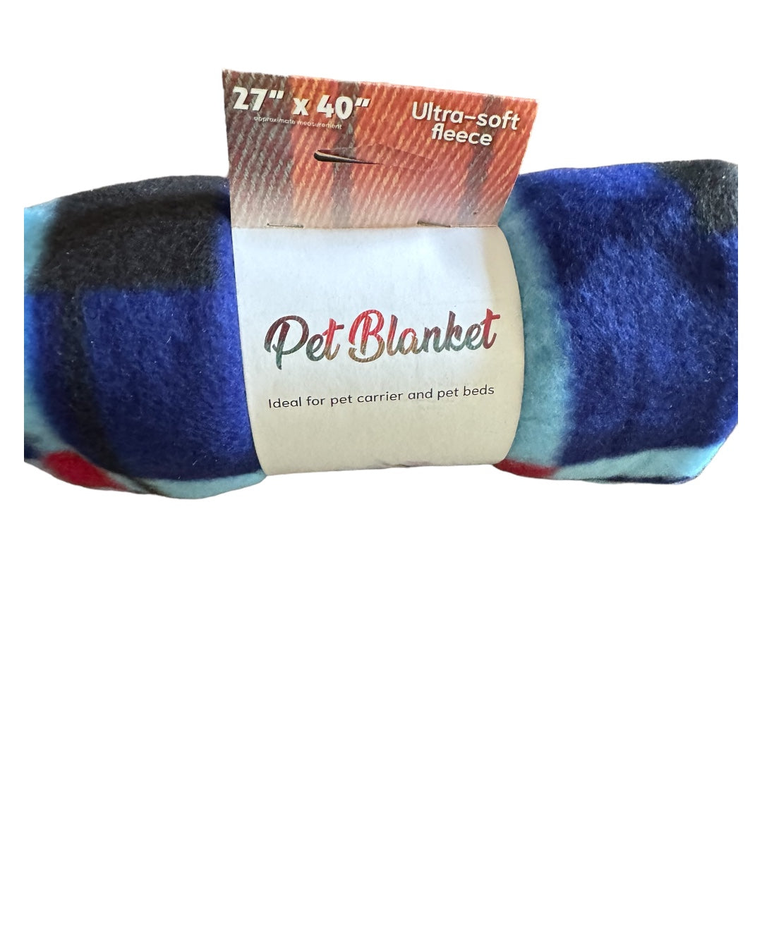 27" x 40" Assorted Pattern Cozy Pet Fleece Blanket