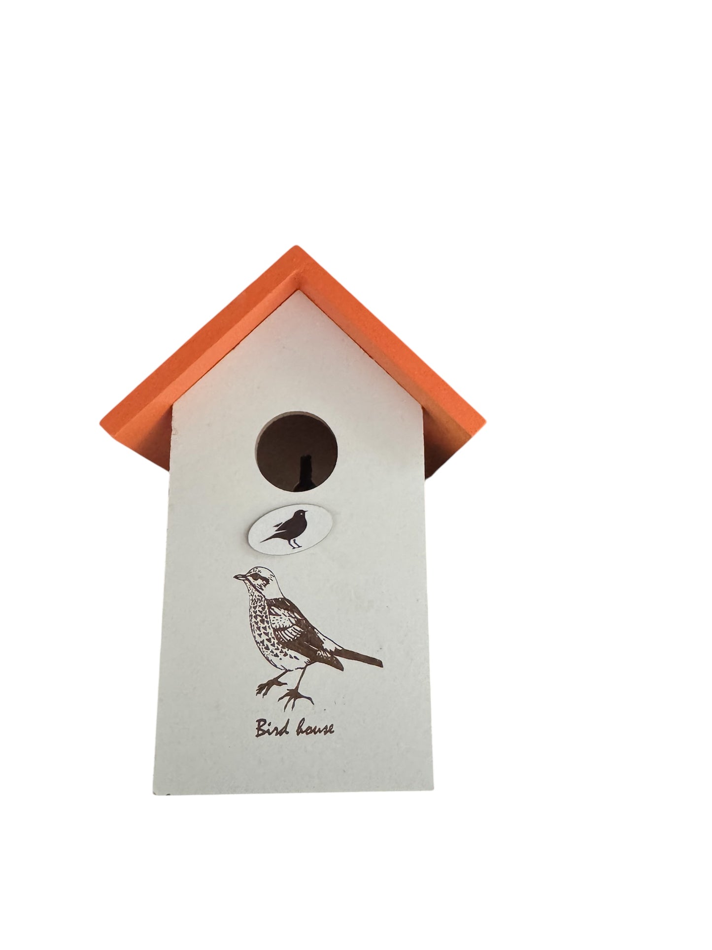 Bird House Feeder with Side Door Latch Orange