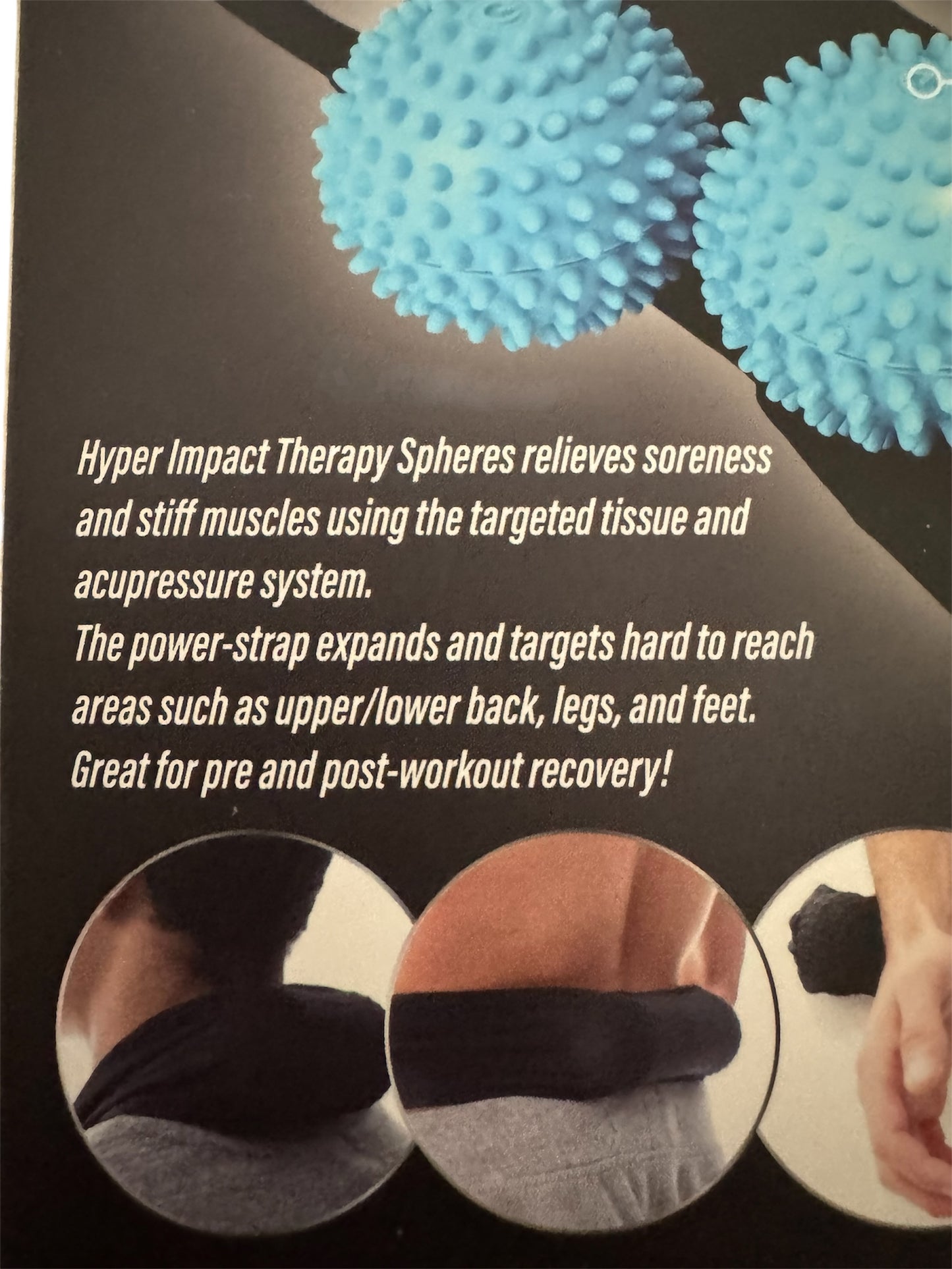 Hy-Impact 3 Speed Vibrating Massage Therapy Spheres with Expandable Strap