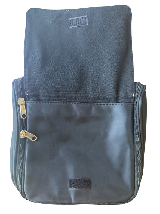 Hanging Overnight Black & White Toiletry Travel Bag