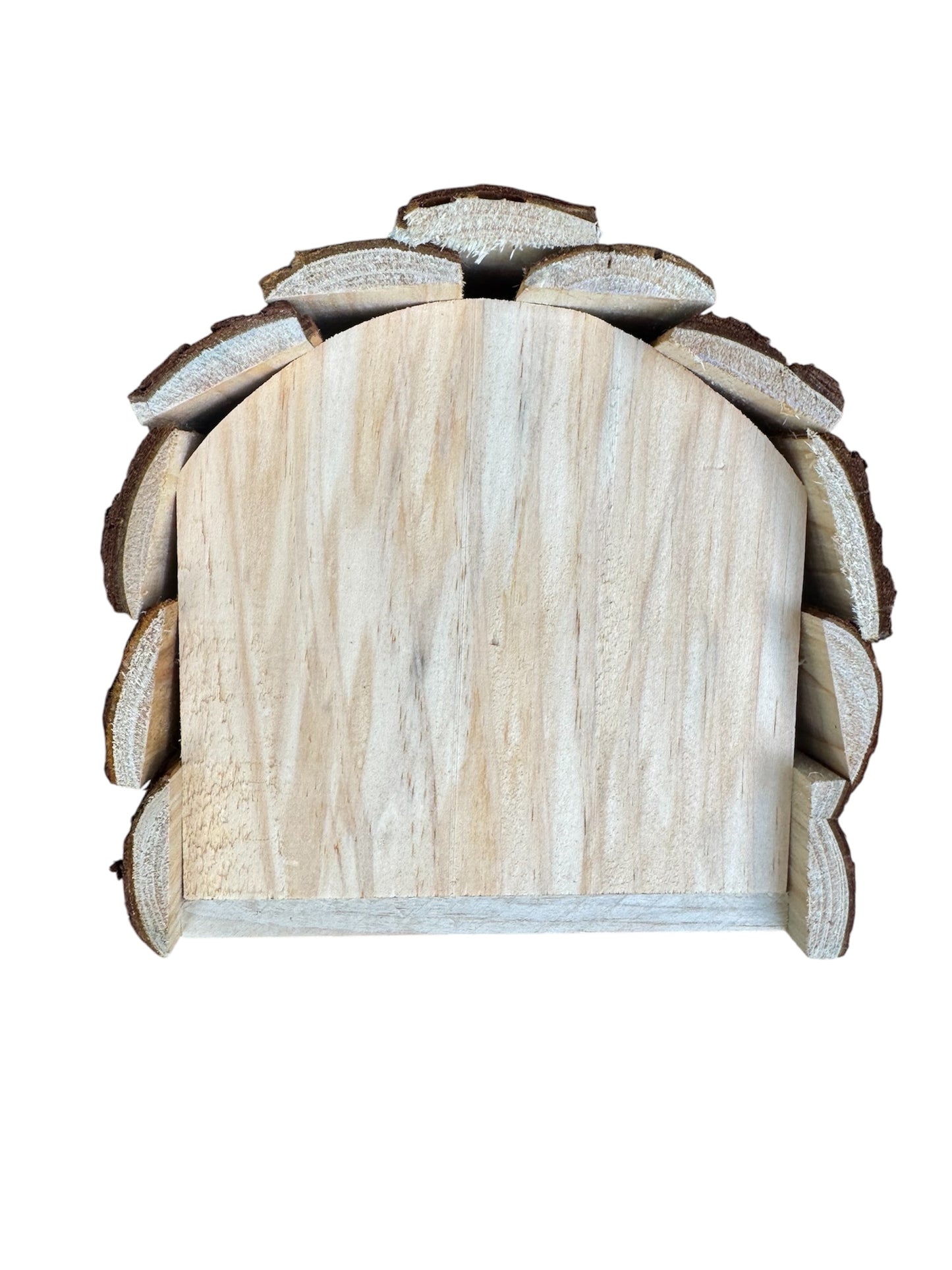 6" x 9" Log Cabin Bird Feeder With Plastic Window