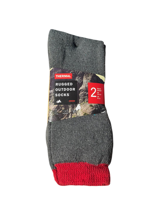 2-Pack Thermal Rugged Warm Outdoor Socks