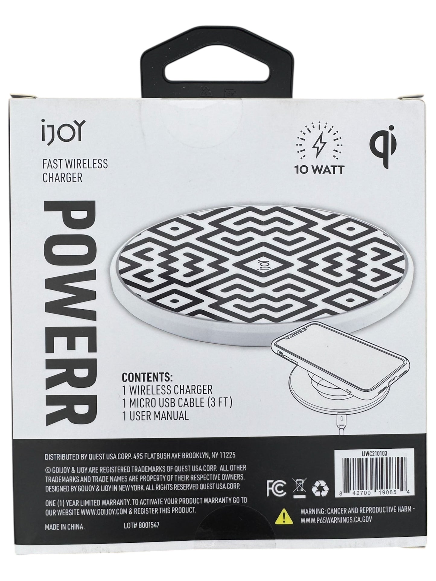 iJoy Wireless Charging Pad in Black and White -THIS IS A CLEARANCE ITEM!