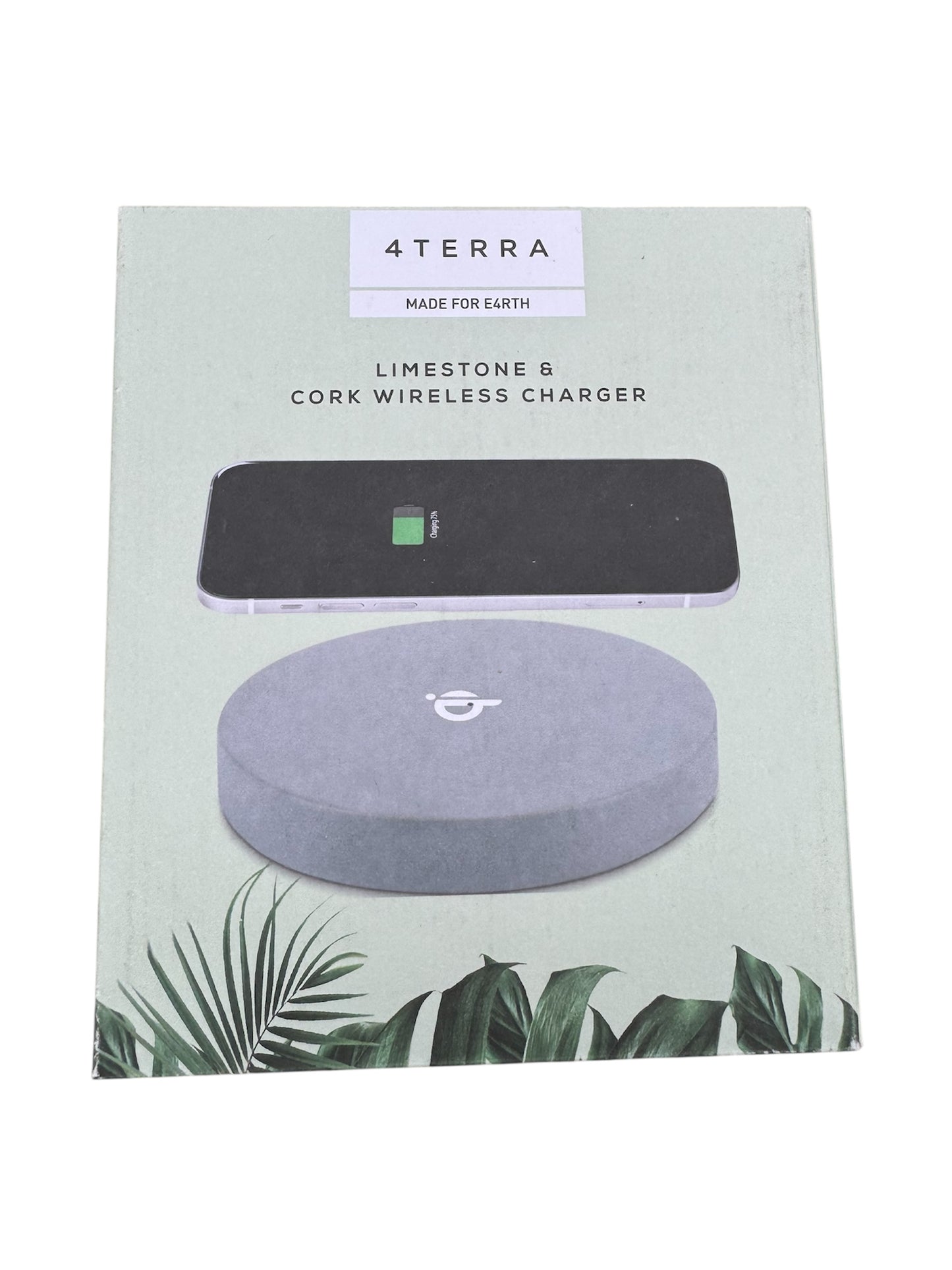 Premium iJoy 4TERRA Limestone & Cork 10W-QI Round Wireless Charging Pad