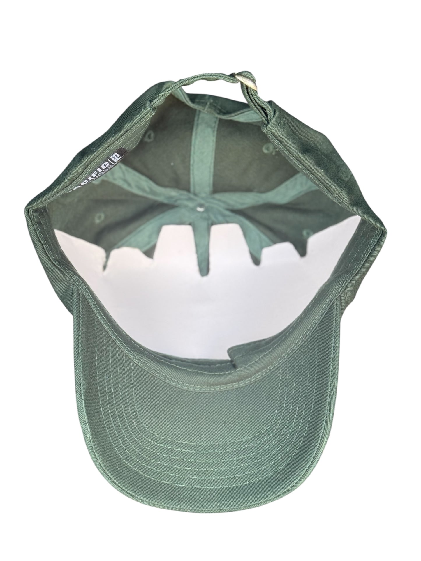 Universal Cotton Soft Crown Dark Green Baseball Cap With Buckle Strap
