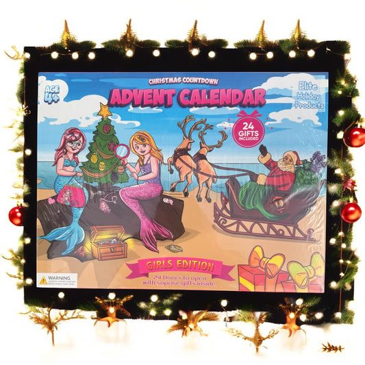 Holiday Advent Calendar With Assorted Fun Girls Themed Surprise Gifts