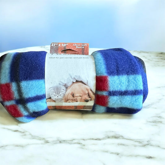 27" x 40" Assorted Pattern Cozy Pet Fleece Blanket