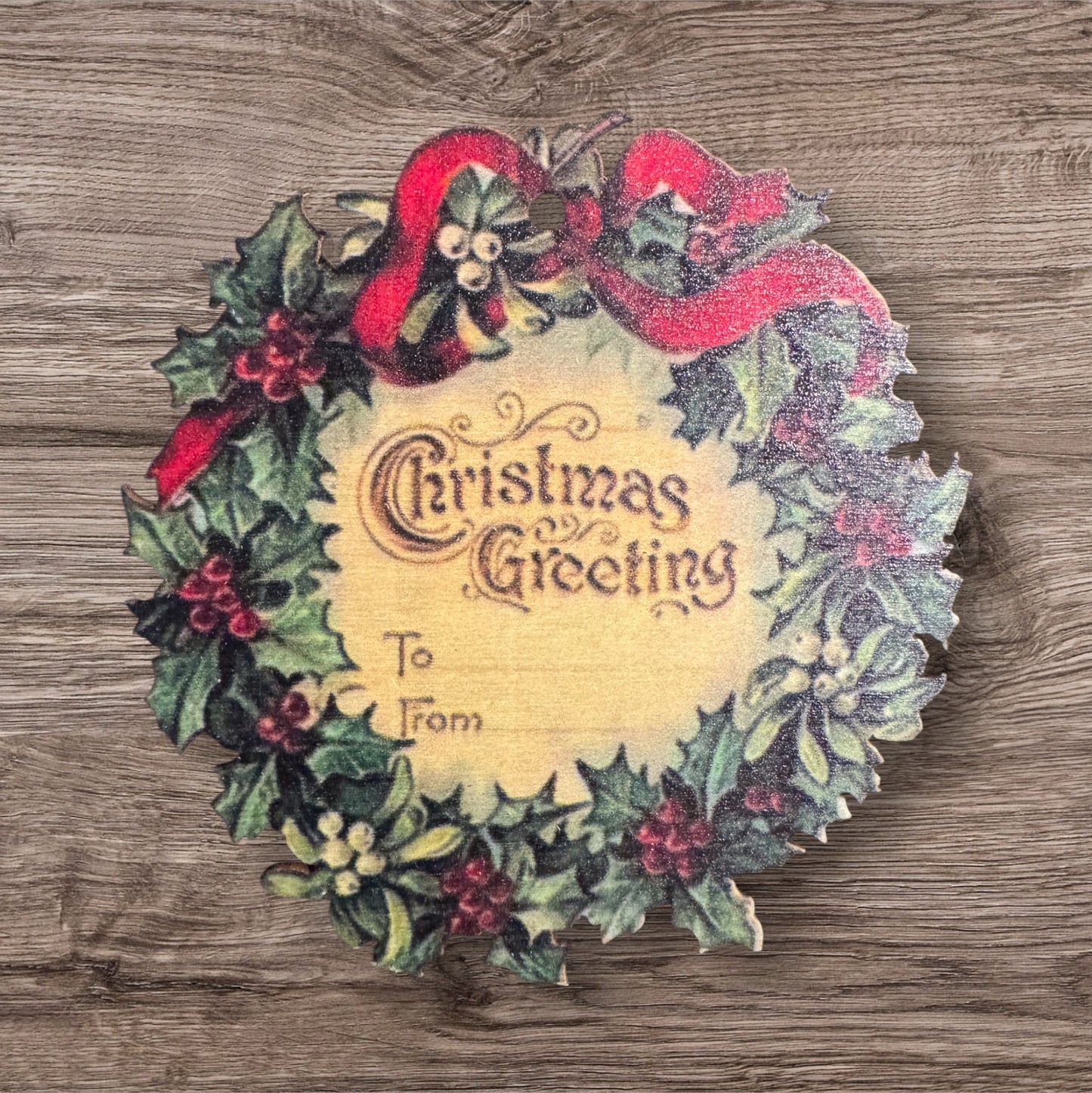 Assorted Christmas Memories Thin Wood Ornaments With String Group 2