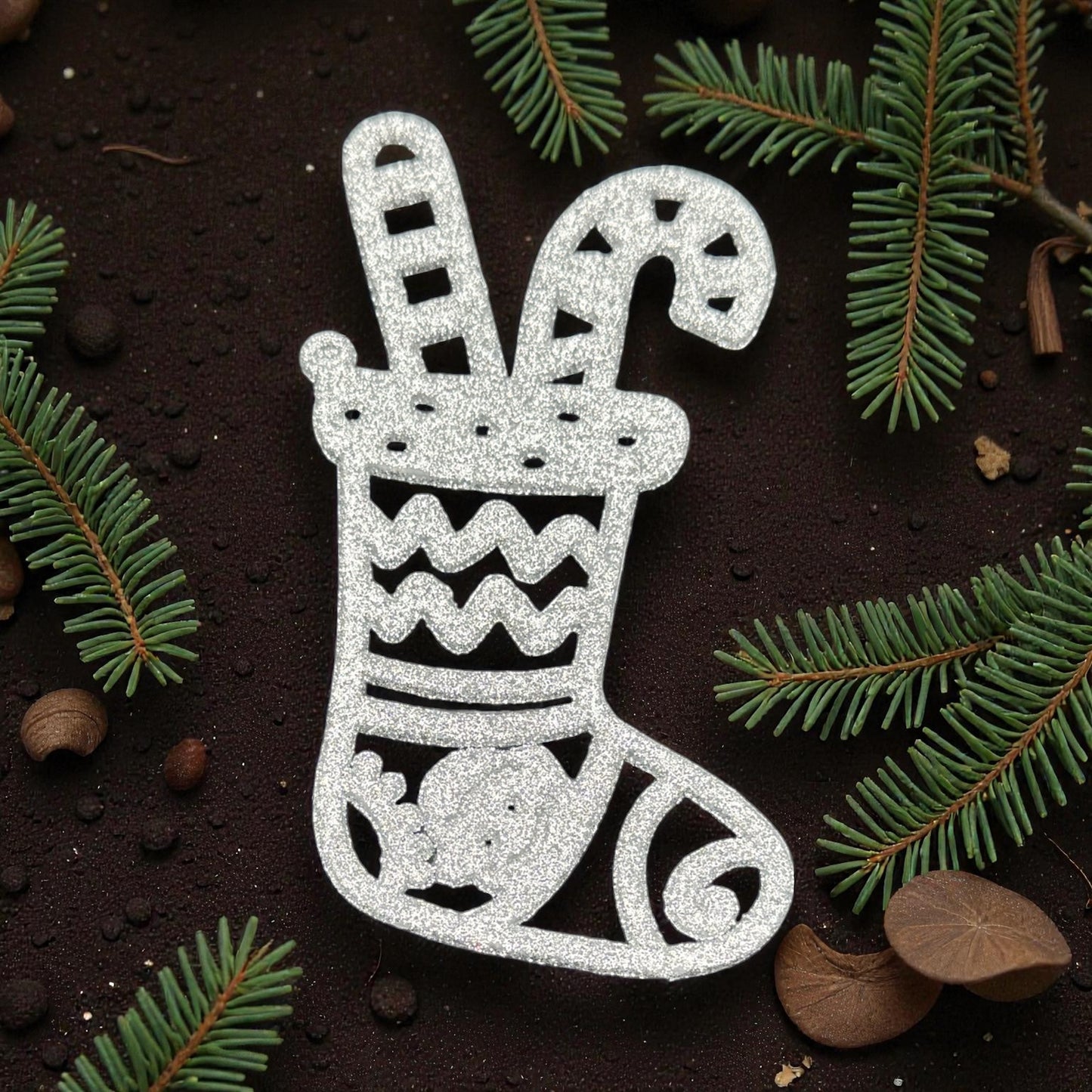 Christmas Tree Decoration Hanging Glitter Ornaments