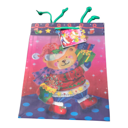 Premium Medium Sized 9" x 7.2" x 4" Assorted Christmas PVC Gift Bags