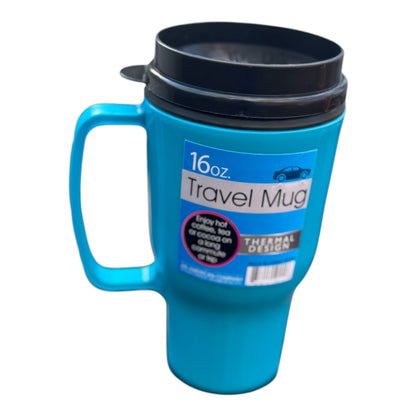16 Oz. Thermal Design Travel Mugs Three Colors