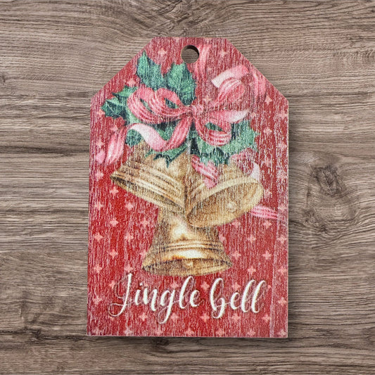 Assorted Old Fashioned Christmas Images On Wood Ornaments With String Group 1