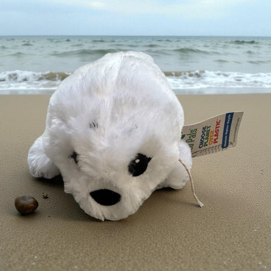 Nature Planet Eco Pals 11" Plush Harp Seal Pup Animal Toy