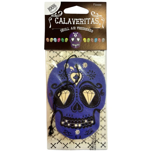 Calaveritas Sugar Skull Air Freshener in Fresh Flower Scent 3-Pack