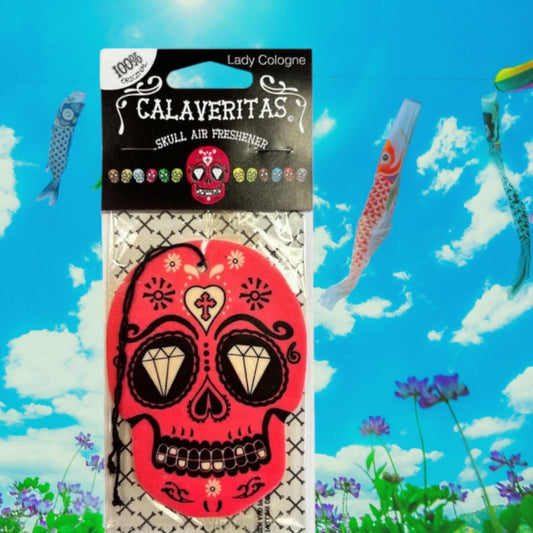 Calaveritas Sugar Skull Air Freshener in Cologne Scent