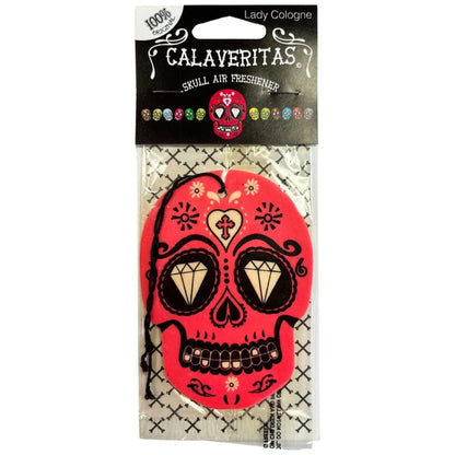 Calaveritas Sugar Skull Air Freshener in Cologne Scent