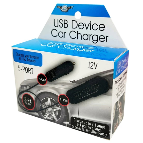 5-Port USB Device Car Charger