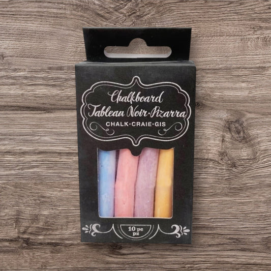 10-Piece Colored Chalk Stick Set