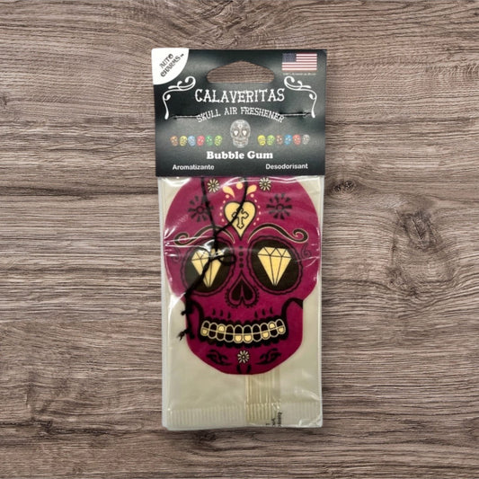 Calaveritas Sugar Skull Air Freshener in Bubble Gum Scent
