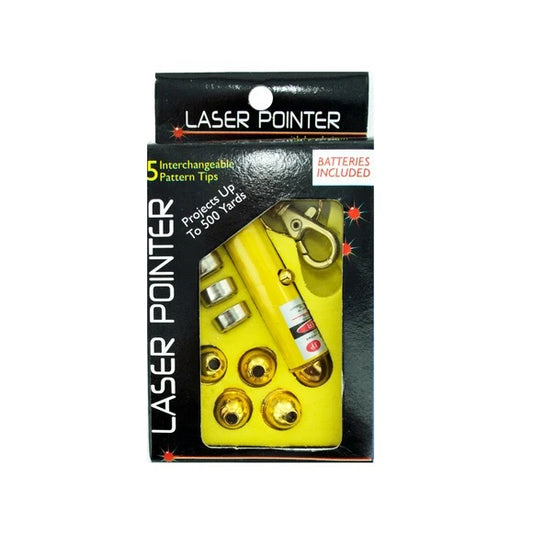 Laser Pointer Key Chain with Interchangeable Heads Clip Strip