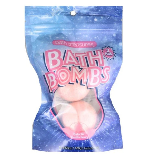 2 Pack Bath Bomb In Galactic Vanilla Berry Scent Clip Strip
