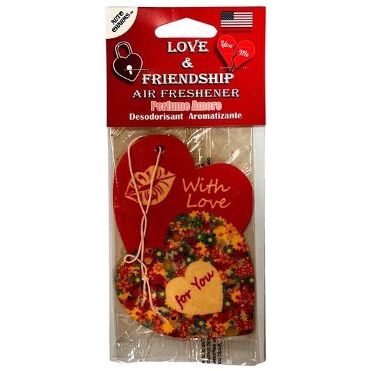 Hearts with Love Air Freshener in Perfume Amore Scent Clip Strip