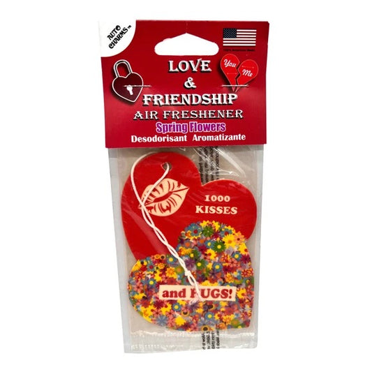 Hearts 1000 Kisses Air Freshener in Spring Flower Scent Clip Strip