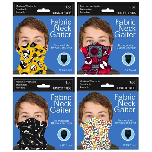 Junior / Kids Music Style Neck Gaiter Clip Strip