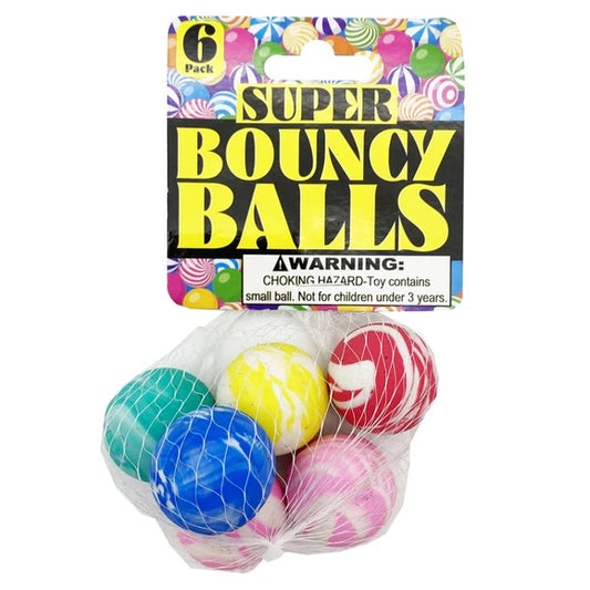 6 Piece Bouncy Balls Clip Strip