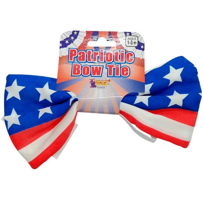 Patriotic Bowtie With Stretch Neck Strap