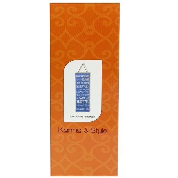 Blue "Always Remember" Wall Canvas Décor