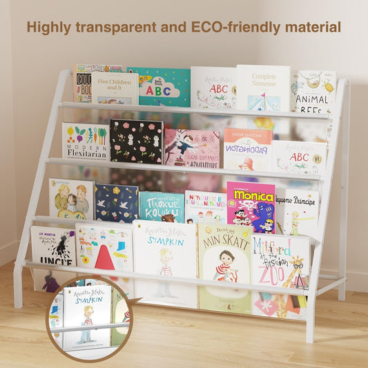 4-Tier Transparent Book Counter/ Floor Display